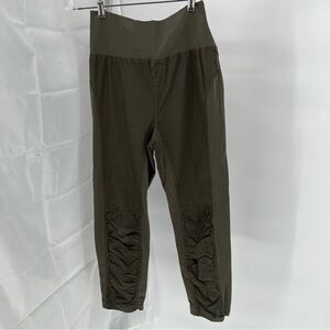 XCVI Wearables Womens Jetter Ankle Pants Size S Crop Green Pull On High Waisted